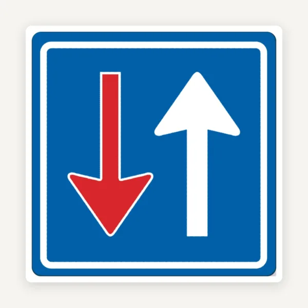 Prioritate față de traficul din sens opus  din aluminiu