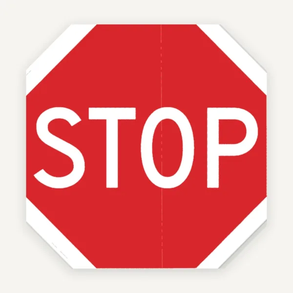 Stop Oprire înainte de drumul prioritar  din aluminiu