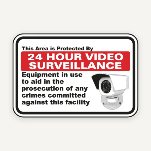 Indicator supraveghere video 24/7 - Protecție și informare vizuală