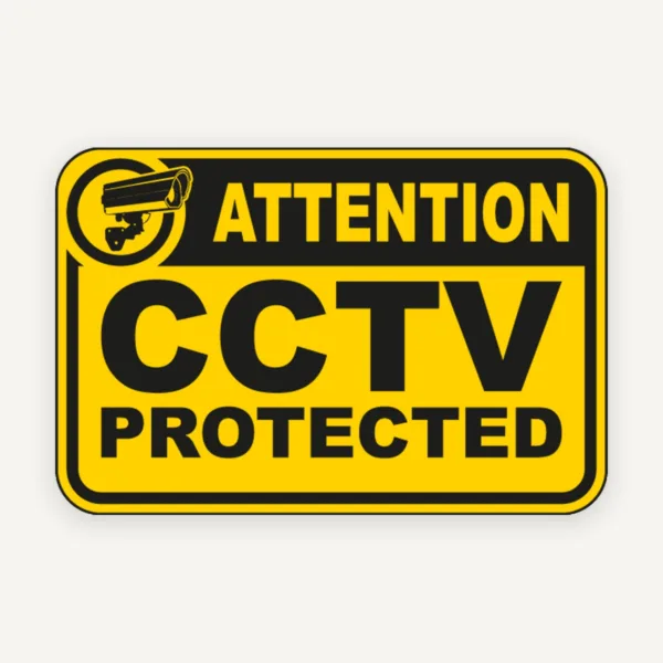 Semn de Securitate CCTV - Avertisment Vizibil pentru Intrusi și Vizitatori