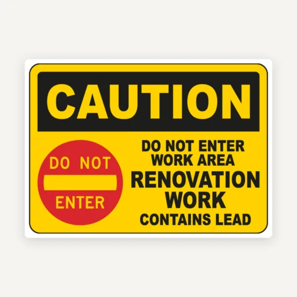 indicator profesional: Pericol plumb - Nu intrați