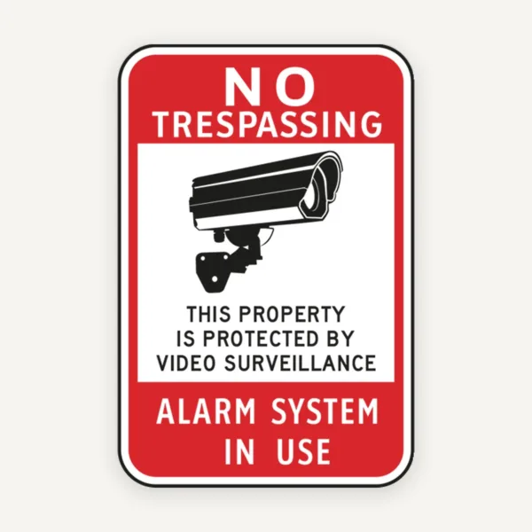 Protected By Video Surveillance Sign
