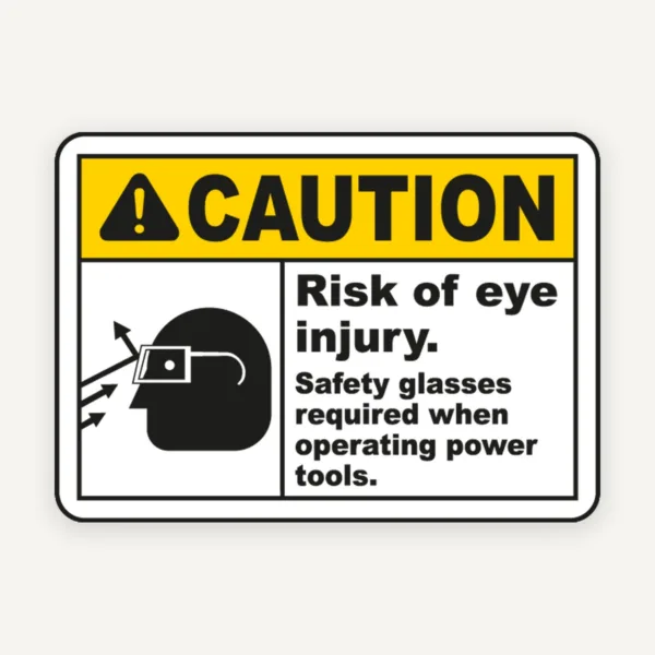 When Operating Power Tools Sign