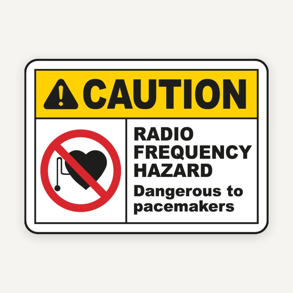 Indicator ATENȚIE - Pericol de Radiofrecvență | Protecție Esențială pentru Pacemaker