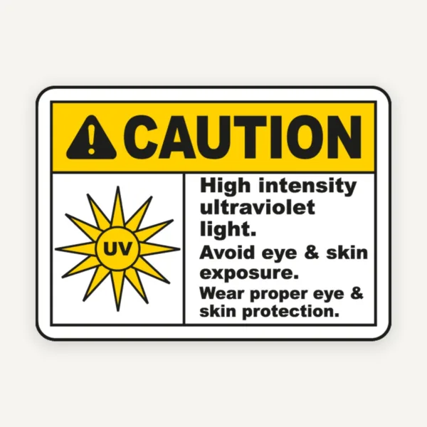 Semn Avertizare UV Ridicat - Indicator de Protecție împotriva Radiațiilor Ultraviolete Periculoase