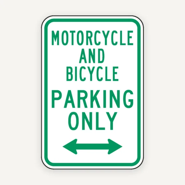 Motorcycle and Bicycle Parking Only Sign