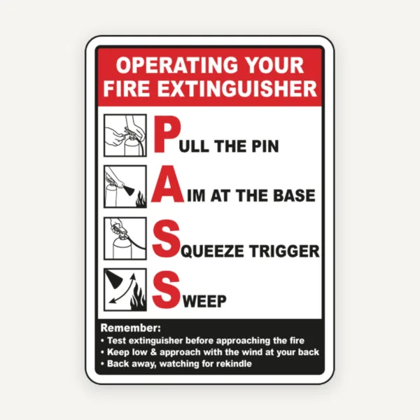 Operating Your Fire Extinguisher Sign