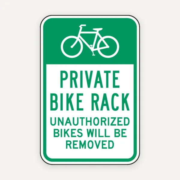 Private Bike Rack Sign