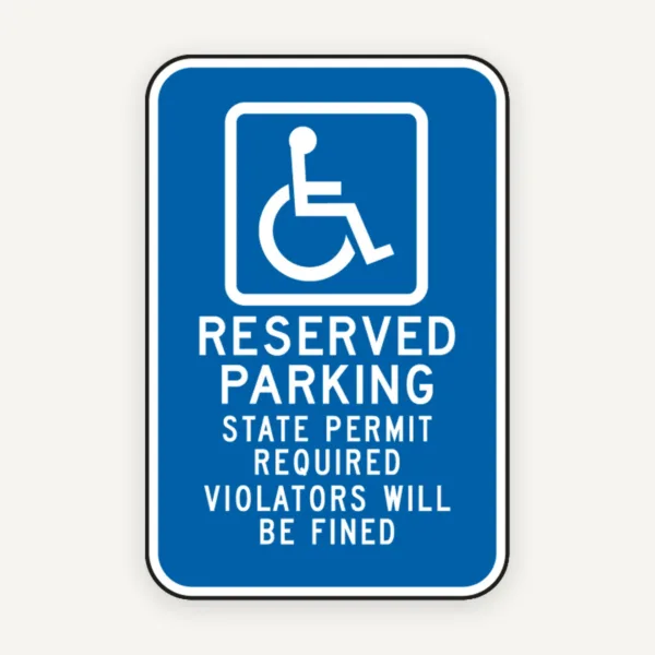 Reserved Parking Permit Required Sign