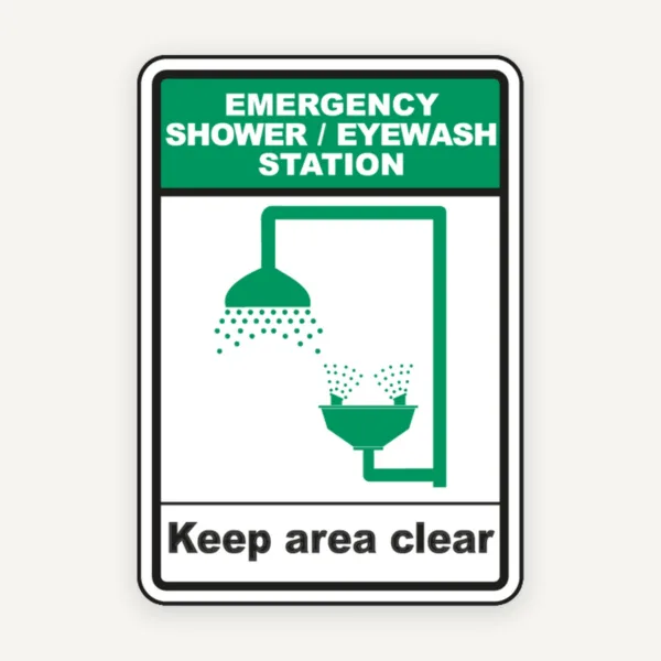 Shower Eyewash Station Sign