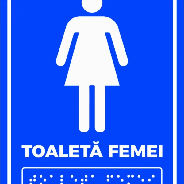 Placuta pentru nevazatori toaleta femei scris in braille