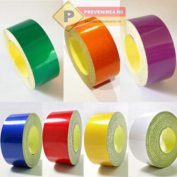 Banda Colorată Reflectorizantă - Ideală pentru Șantiere, Sport și Activități în Aer Liber