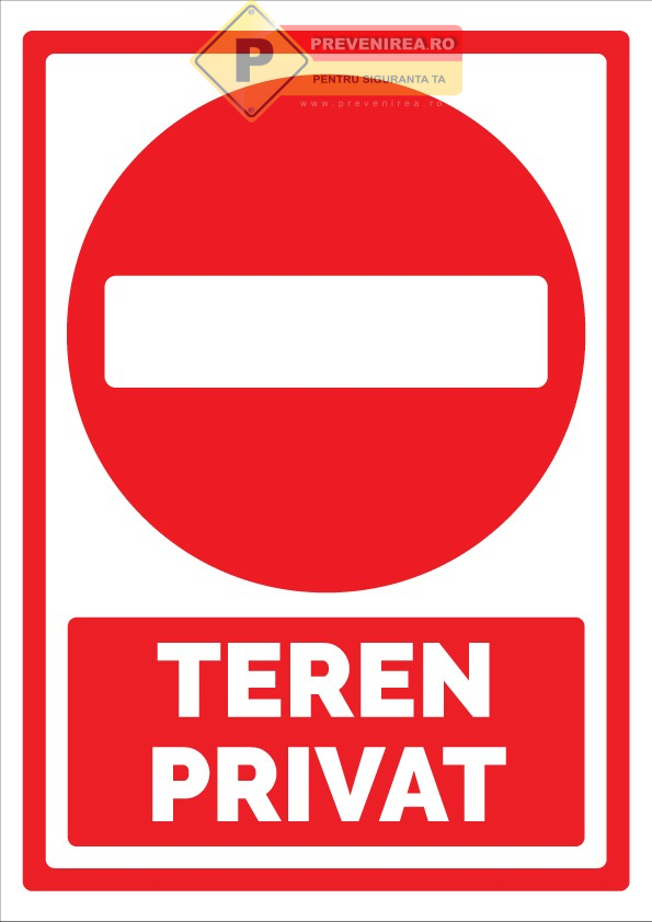 Semn pentru teren privat