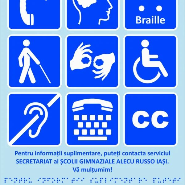 Panou pentru nevazatori cu   text in braille  pentru invatamant scolar
