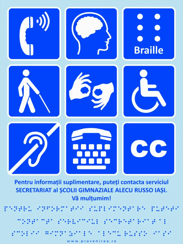 Panou pentru nevazatori cu   text in braille  pentru invatamant scolar