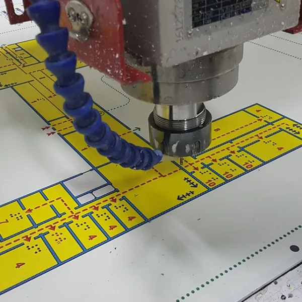 Plan de evacuare  pentru nevazatori cu text in braille