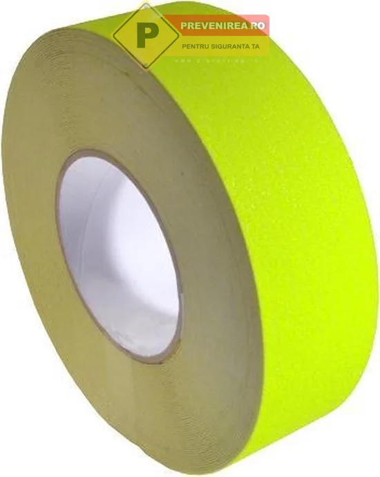 Bandă reflectorizantă profesională verde neon - siguranță sporită pentru trafic, depozite și echipamente