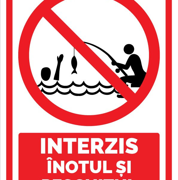 Semn pentru inot si pescuit