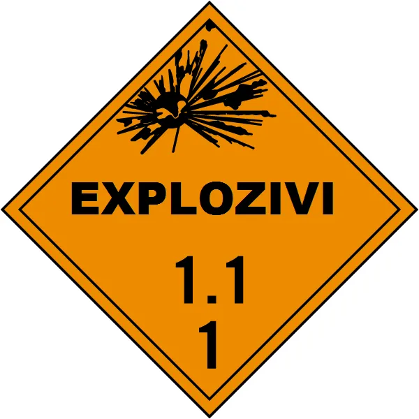 Placuta pentru explozivi clasa 1.1