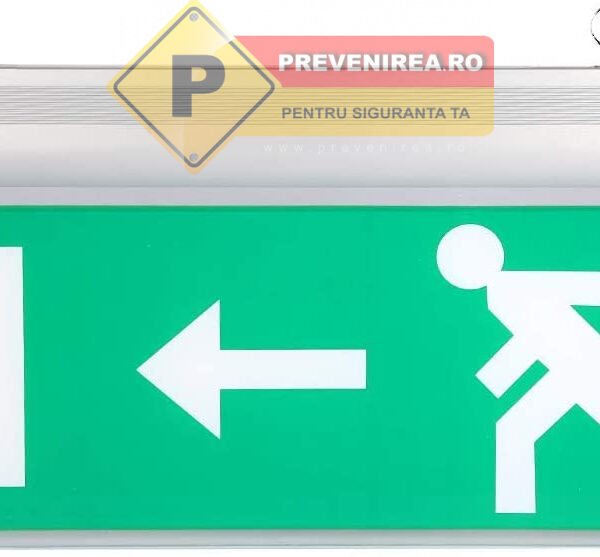 Corpuri de iluminat pentru ieșire și căi de evacuare - LED cu două fețe, autonomie 3 ore și design premium