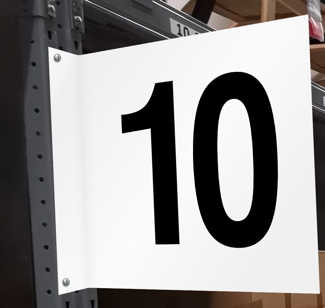 Semn de culoar proiectat numărul 10 fata verso