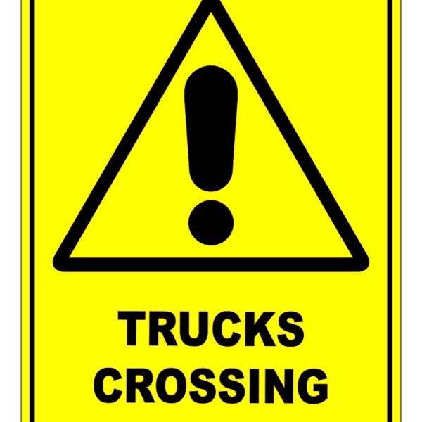 Trucks Crossing Safety Sign