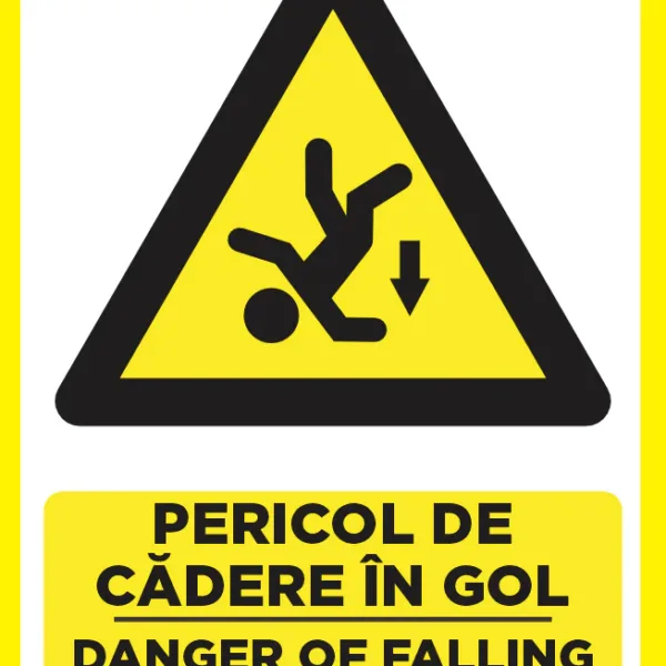 Placuta pentru pericol de cadere in gol danger of falling from height