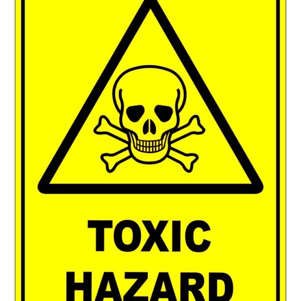 Toxic Hazard Warning Safety Sign