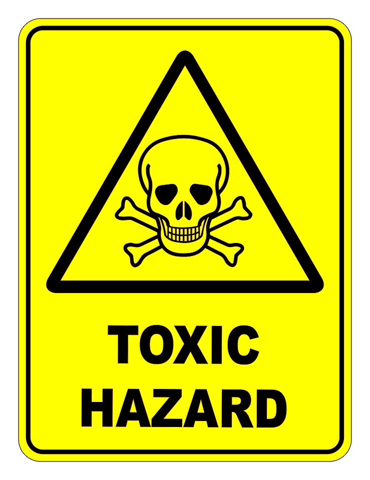 Toxic Hazard Warning Safety Sign