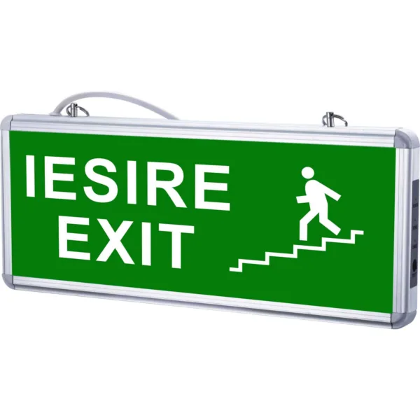 Corp de iluminat de urgență pentru scări de ieșire - două fețe | Semnalizare completă pentru scări, etaje și căi de evacuare