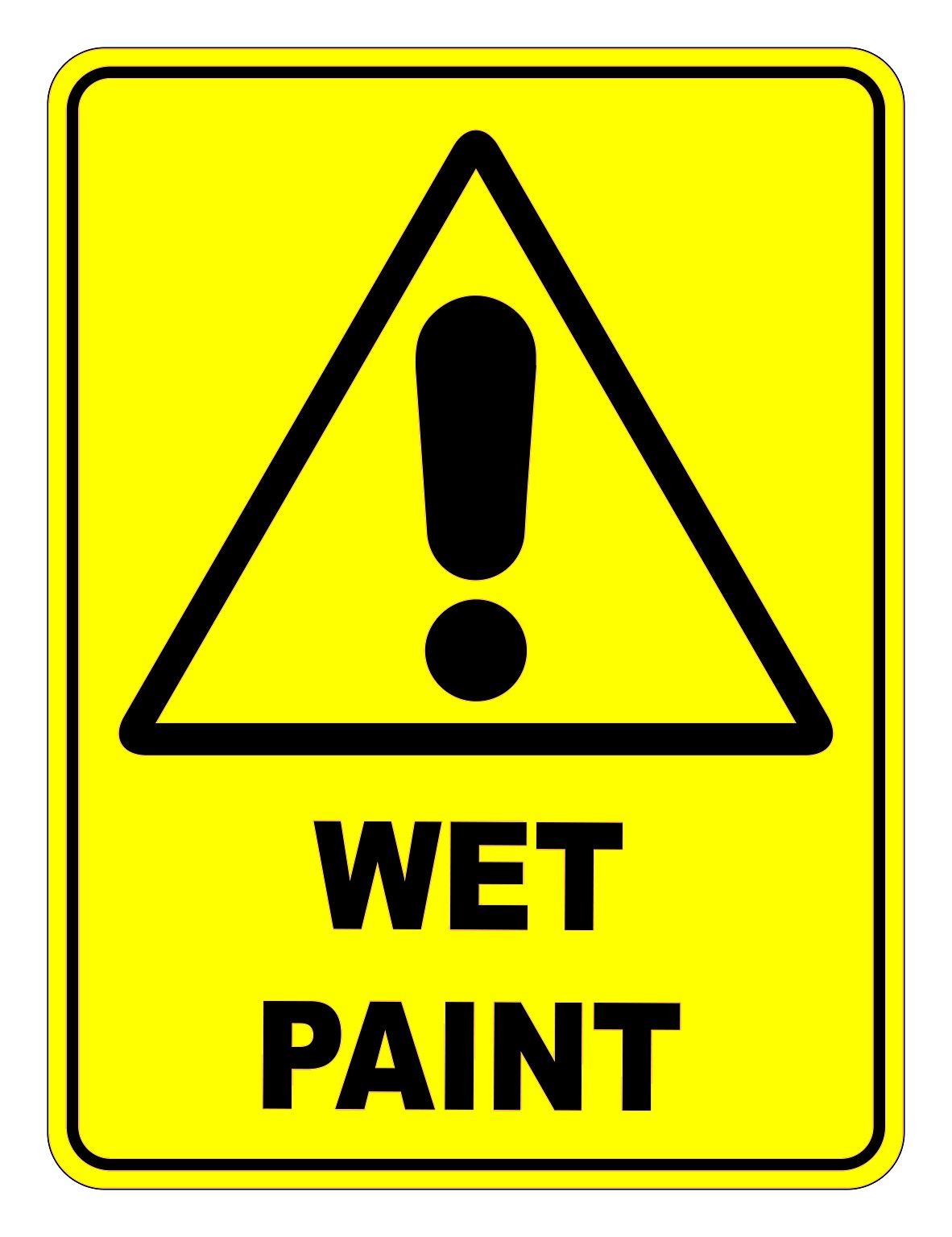 Wet Paint Warning Safety Sign