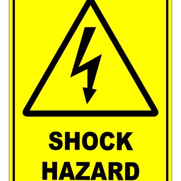 Shock Hazard Warning Safety Sign