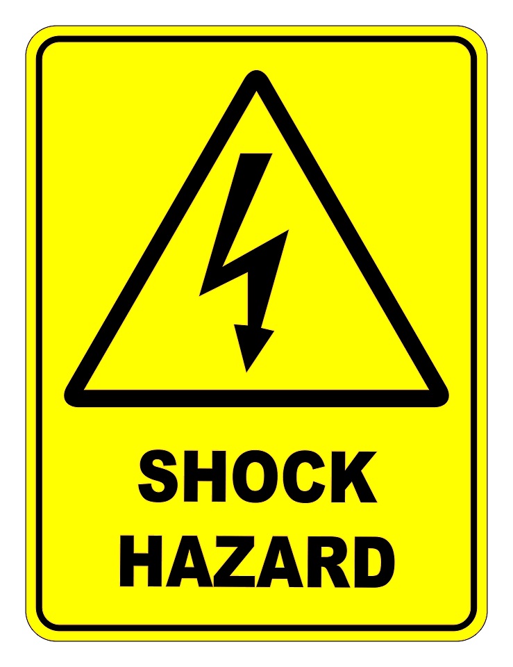 Shock Hazard Warning Safety Sign