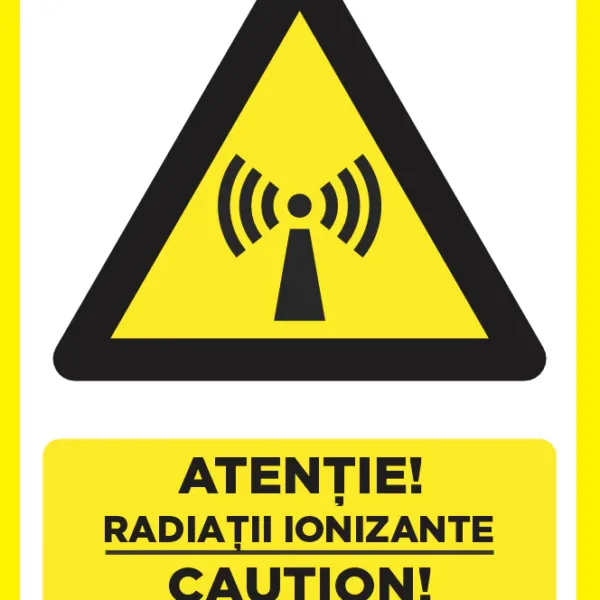 Placuta atentie radiatii ionizante caution ionizing radiation