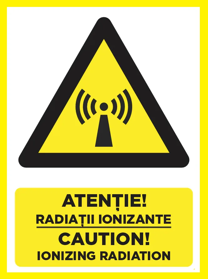 Placuta atentie radiatii ionizante caution ionizing radiation