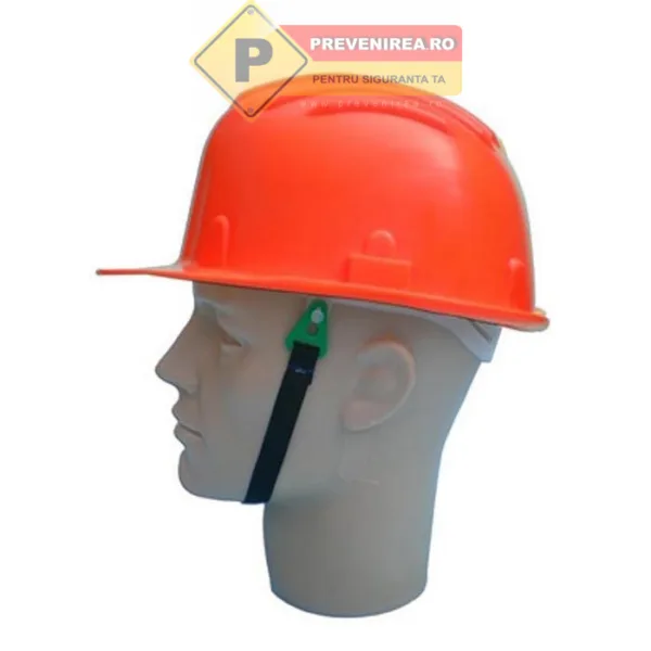 Cască portocalie pentru echipe de muncitori - Logo și text personalizabil