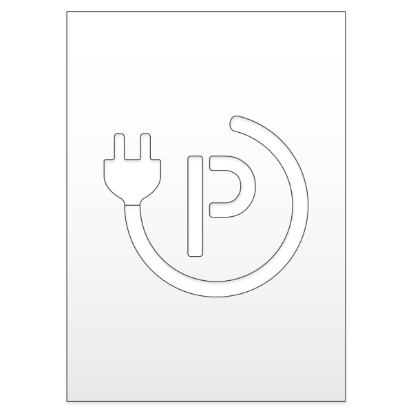 Sablon pentru masini electrice statie de incarcare parcare