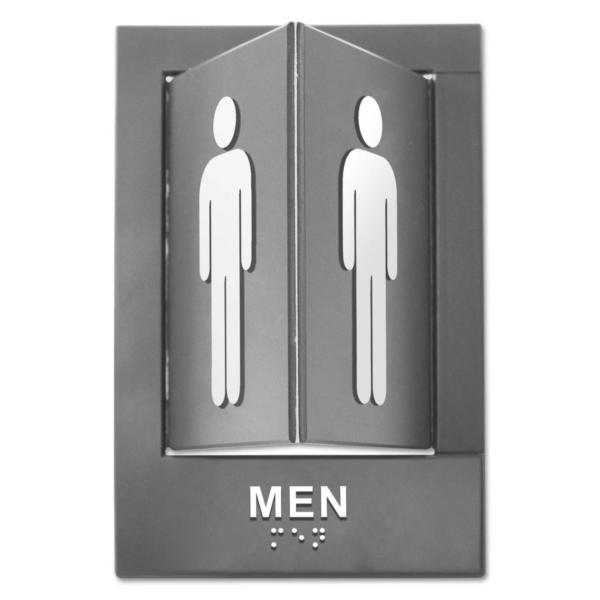Plăcuță WC Bărbați / Femei Braille 3D - Dublă Față | Semnalizare Tactilă Profesională pentru Nevăzători