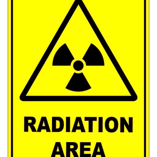 Radiation Area Warning Safety Sign