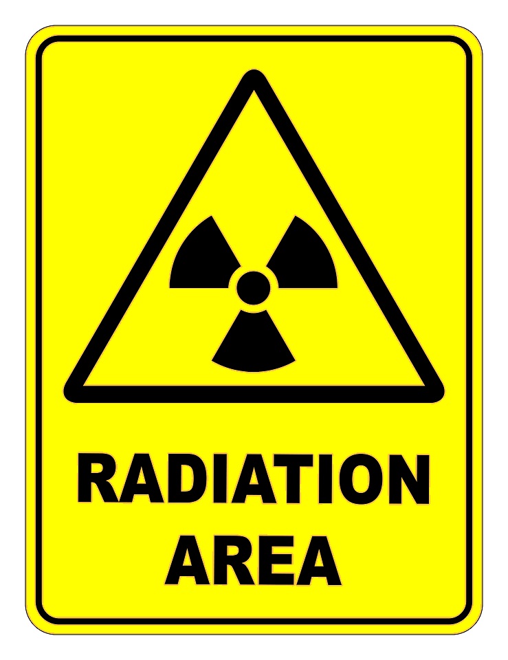 Radiation Area Warning Safety Sign