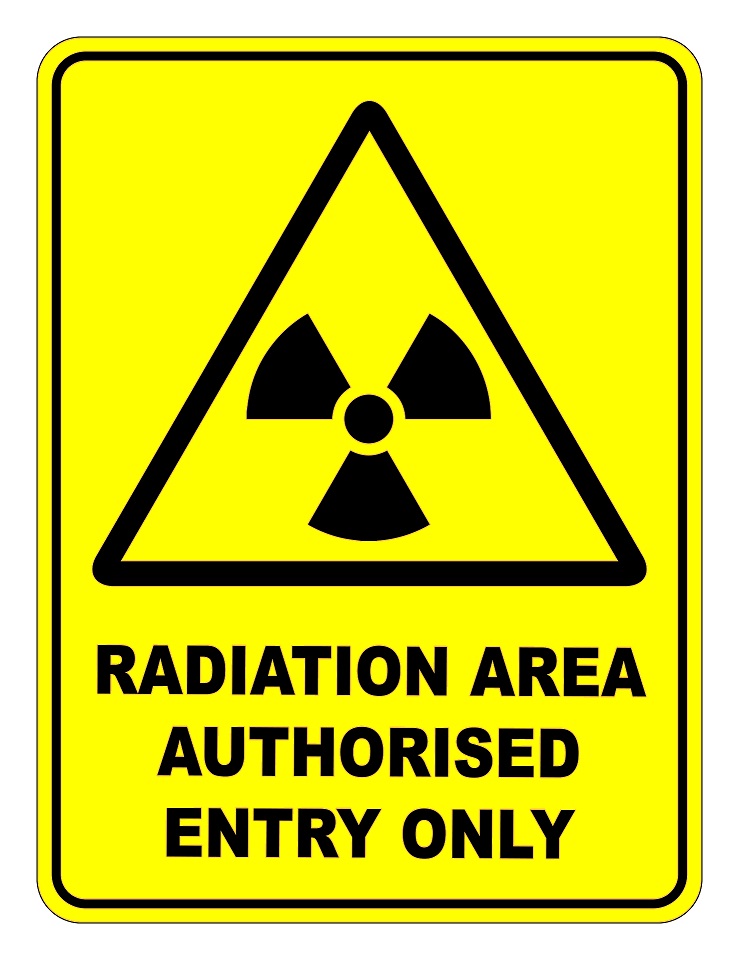 Radiation Area Authorised Entry Only Warning Safety Sign