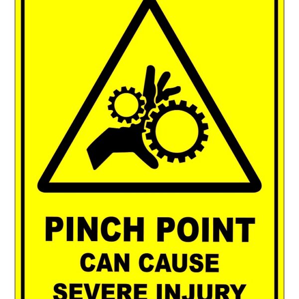 Pinch Point Can Cause Severe Injury Sign