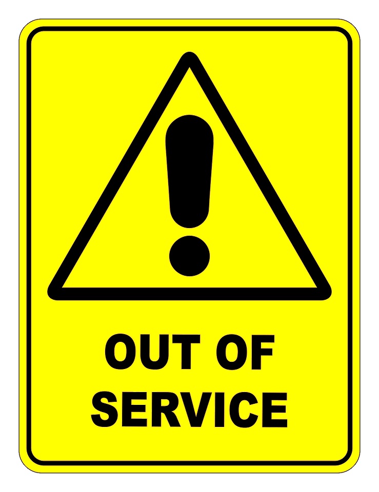 Out Of Service Sign