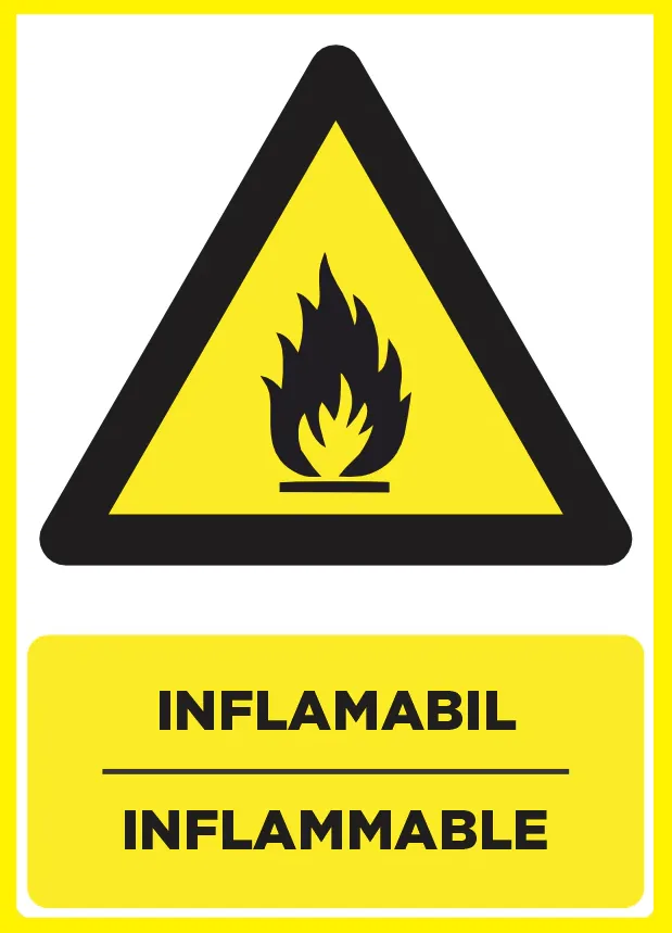 Placute pentru inflamabil inflammable
