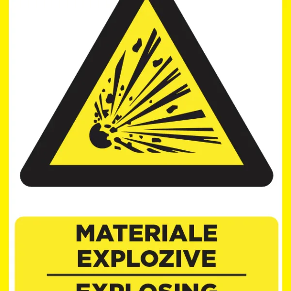 Placuta pentru materiale explozive exploding materials