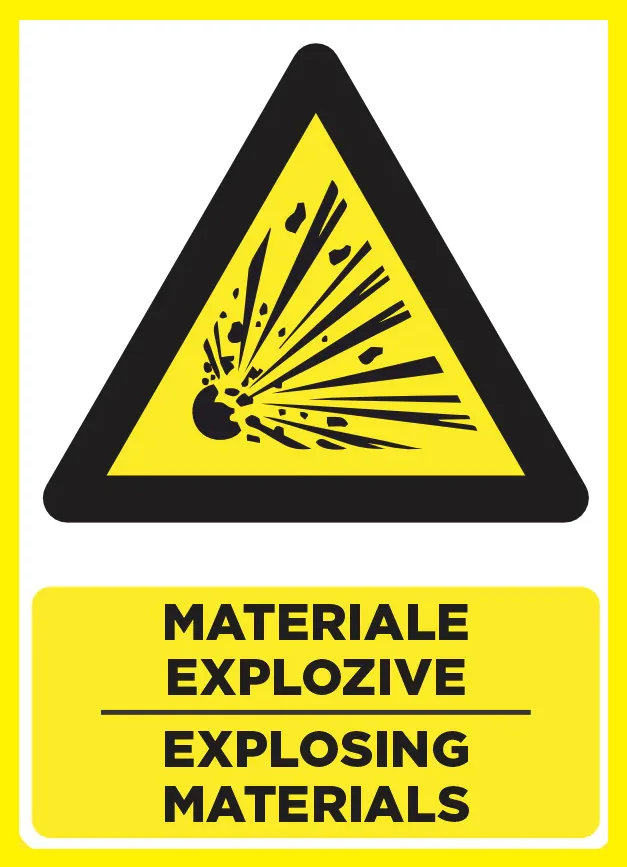 Placuta pentru materiale explozive exploding materials