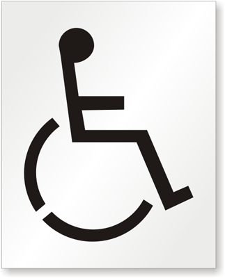 Sablon de pavaj:parcare persoane cu handicap