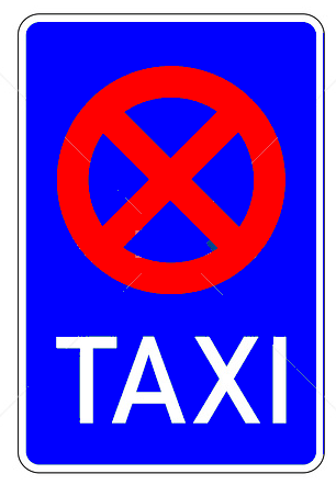 Placuta pentru parcarea interzisa taxiuri