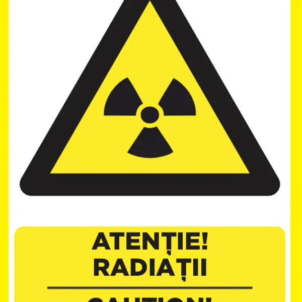 Placuta atentie radiatii caution radiations