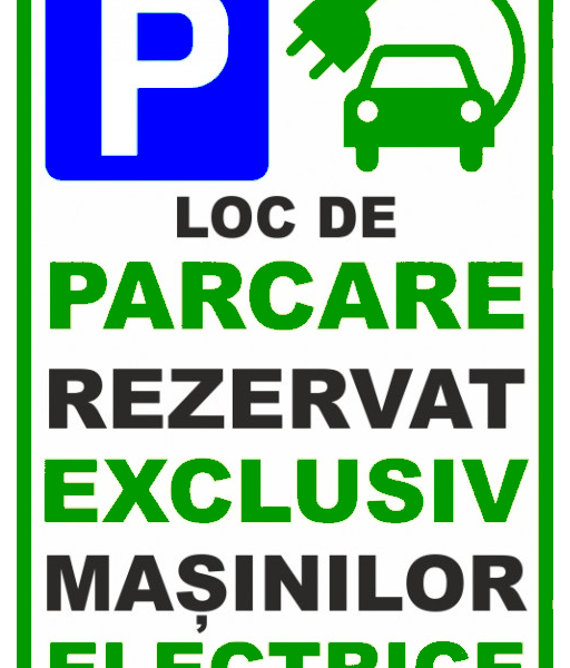 Placuta pentru parcare masinilor electrice